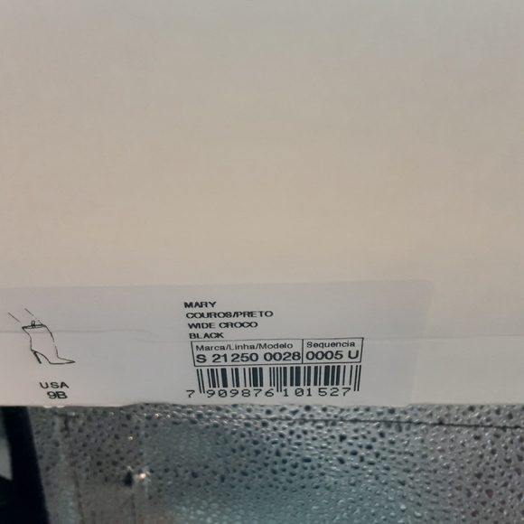 Schutz Mary Croc-Embossed Boots Women's 9B(M) Black Leather Wide Shaft - Picture 7 of 9